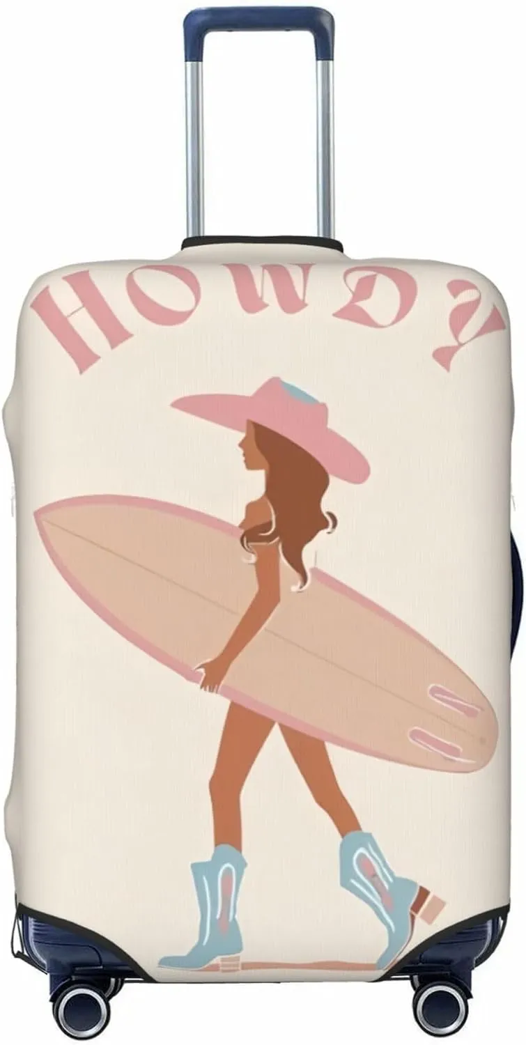 Surfer Girl Travel Luggage Covers Elastic Suitcase Protector Washable Baggage Covers