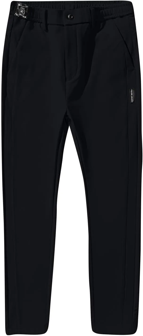 Sweatpants for Men Tapered Combat Slacks Man Track Slimming Elasticated Waist Solid Split Ripstop Pant