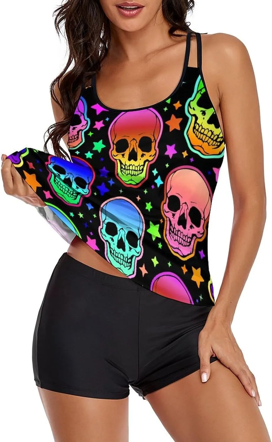 Swimwear Sport Fashion Tankini Bathing Suit Tops and Shorts for Beach