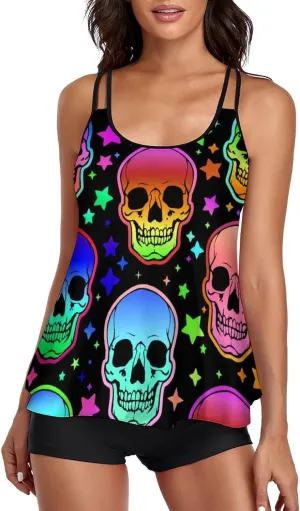 Swimwear Sport Fashion Tankini Bathing Suit Tops and Shorts for Beach
