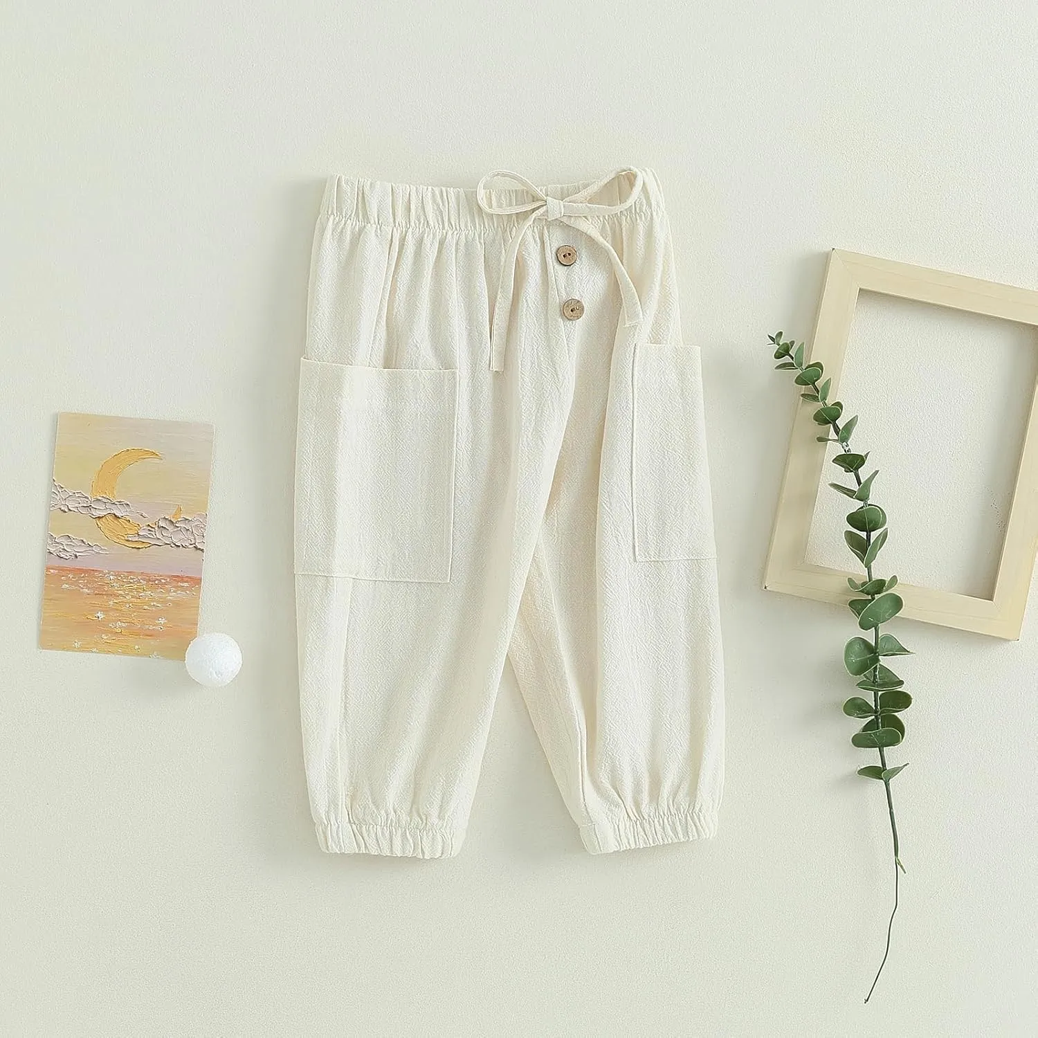 Toddler Baby Boy Girl Cotton Joggers Pants Hippie Harem Pants Cargo Infant Sweatpants Sweat Long Pants Fall Clothes