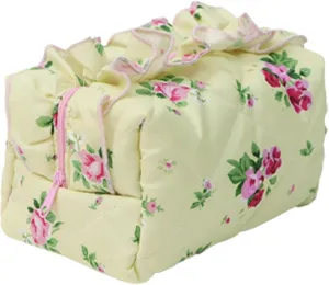 Toiletries Pouch - Pouch Toiletry Bag, Ruffled Cosmetic Storage Bag, Portable Cosmetic Organizer Pouch, Quilted Makeup Storage Bag for Girls Women, 7.1x4.3x3.9in