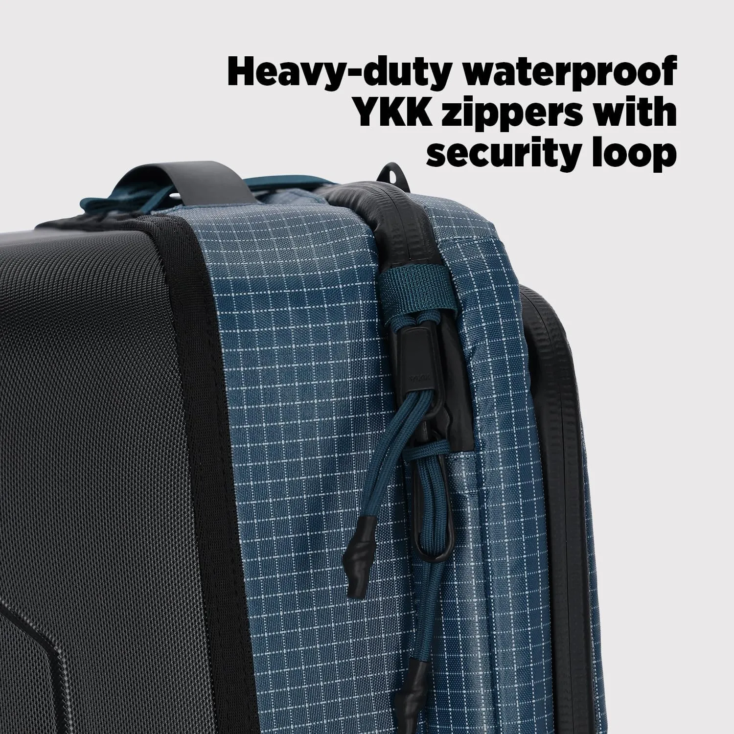 Topo Designs Global Travel Roller Bag Suitcase, 44L Carry-On, 3 Handles, Smooth Heavy Duty Wheels, Telescoping Handle, Durable   Rugged, WRAP Certified, PFAS Free (Apex Pond Blue)
