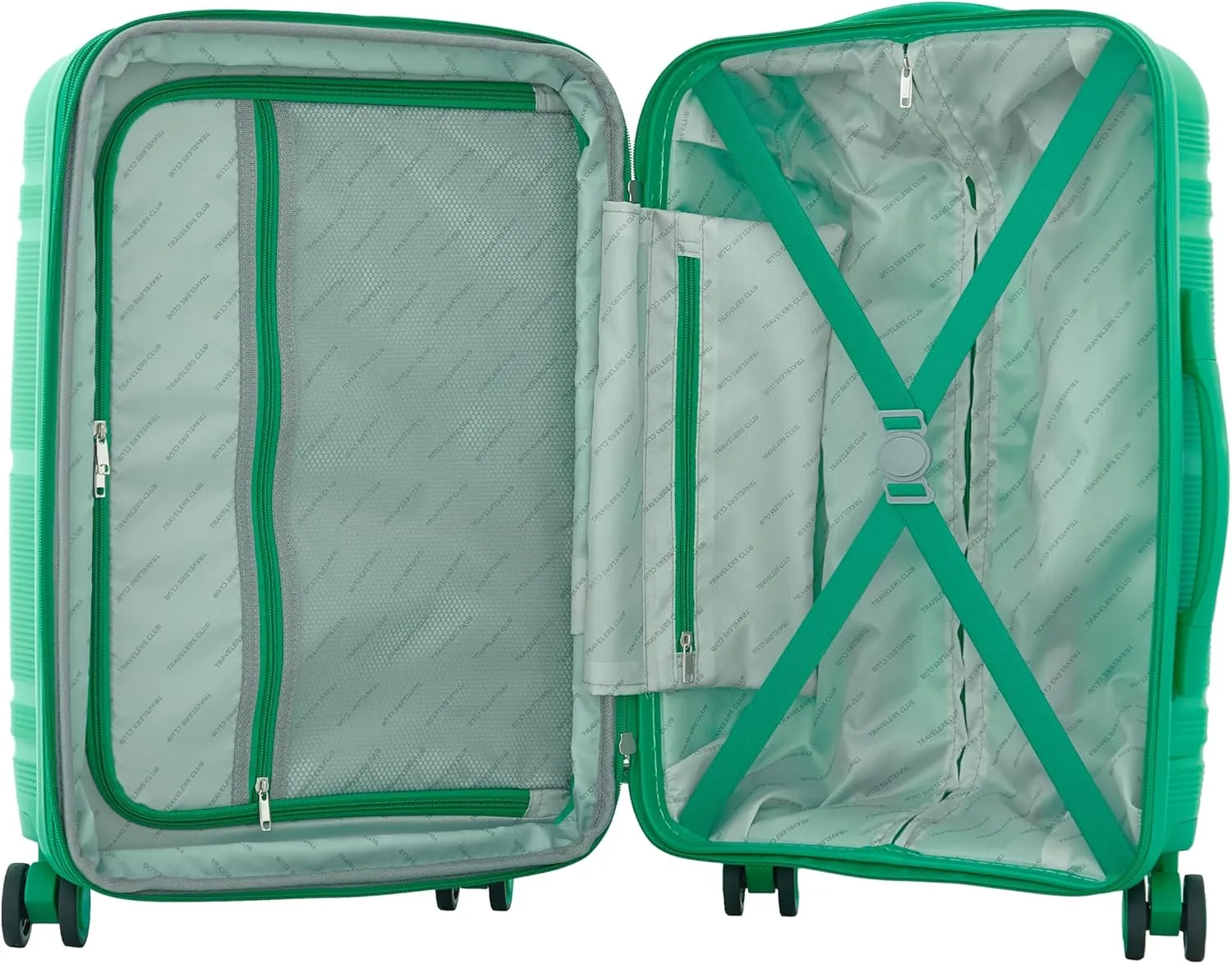 Travelers Club Astralnaut Hardside Expandable Spinner Luggage, Mint, 20" Carry-On