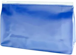 TSA Approved Frosted PVC Clear Toiletry Bag, TSA Approved Plastic PVC Makeup Pouch with Zipper, 9.84 x 5.91 x 2.76 inches, Yellow for Carry-on Travel Essentials (Frosted blue)