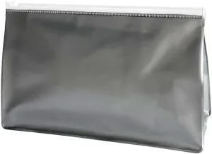 TSA Approved Frosted PVC Clear Toiletry Bag, TSA Approved Plastic PVC Makeup Pouch with Zipper, 9.84 x 5.91 x 2.76 inches, Yellow for Carry-on Travel Essentials (Frosted grey)