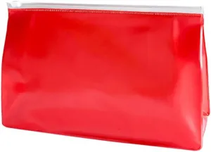 TSA Approved Frosted PVC Clear Toiletry Bag, TSA Approved Plastic PVC Makeup Pouch with Zipper, 9.84 x 5.91 x 2.76 inches, Yellow for Carry-on Travel Essentials (red)