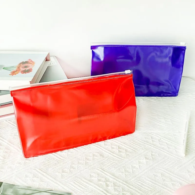 TSA Approved Frosted PVC Clear Toiletry Bag, TSA Approved Plastic PVC Makeup Pouch with Zipper, 9.84 x 5.91 x 2.76 inches, Yellow for Carry-on Travel Essentials (white)