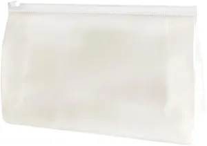 TSA Approved Frosted PVC Clear Toiletry Bag, TSA Approved Plastic PVC Makeup Pouch with Zipper, 9.84 x 5.91 x 2.76 inches, Yellow for Carry-on Travel Essentials (white)