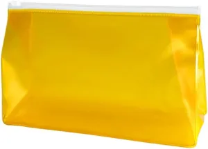 TSA Approved Frosted PVC Clear Toiletry Bag, TSA Approved Plastic PVC Makeup Pouch with Zipper, 9.84 x 5.91 x 2.76 inches, Yellow for Carry-on Travel Essentials (yellow)