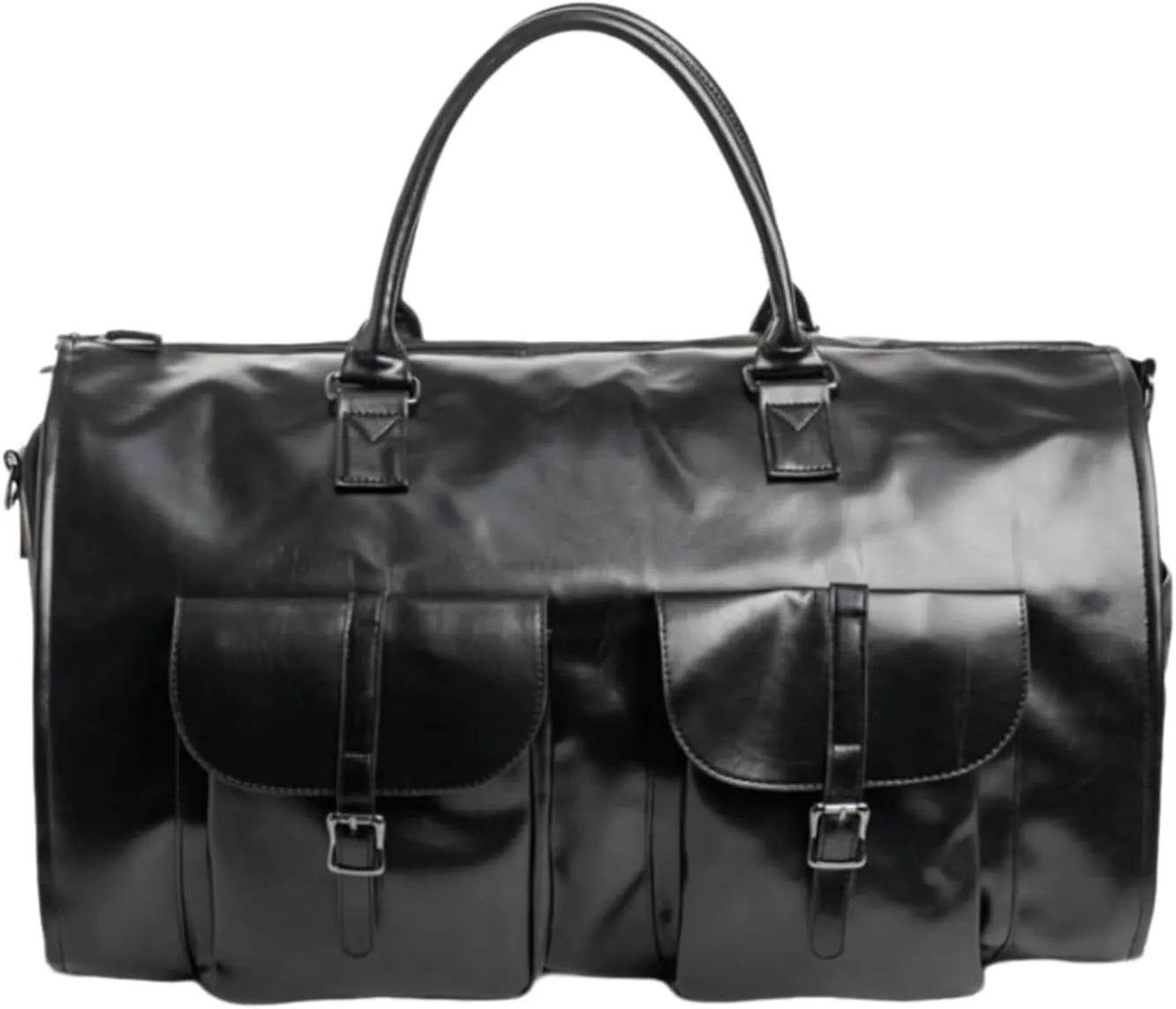TSA-Friendly Convertible Garment Duffel Bag 2-in-1 - Wrinkle-Free Hanging Suitcase with Shoe Compartment, Carry on Business Travel Bag (dark gray,56 * 33 * 32cm)