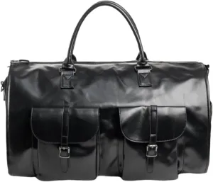 TSA-Friendly Convertible Garment Duffel Bag 2-in-1 - Wrinkle-Free Hanging Suitcase with Shoe Compartment, Carry on Business Travel Bag (dark gray,56 * 33 * 32cm)