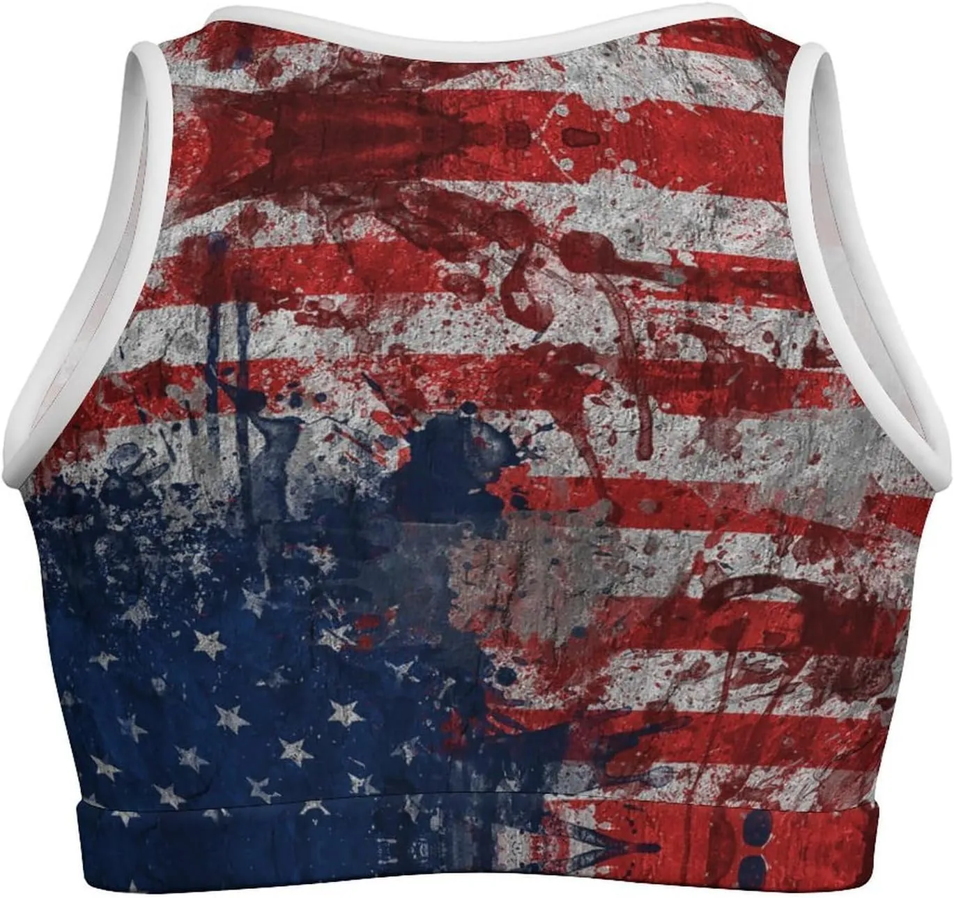 Venezuelan Flag Basic Crop Tank Tops Sleeveless Cute Crop Top for Women