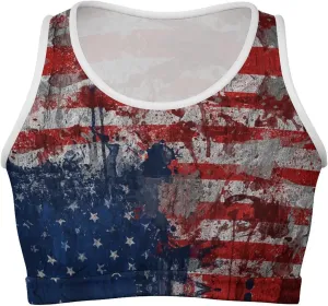 Venezuelan Flag Basic Crop Tank Tops Sleeveless Cute Crop Top for Women