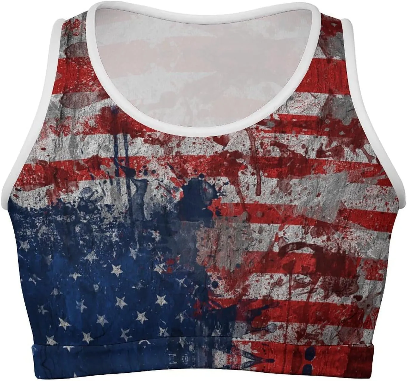 Venezuelan Flag Basic Crop Tank Tops Sleeveless Cute Crop Top for Women