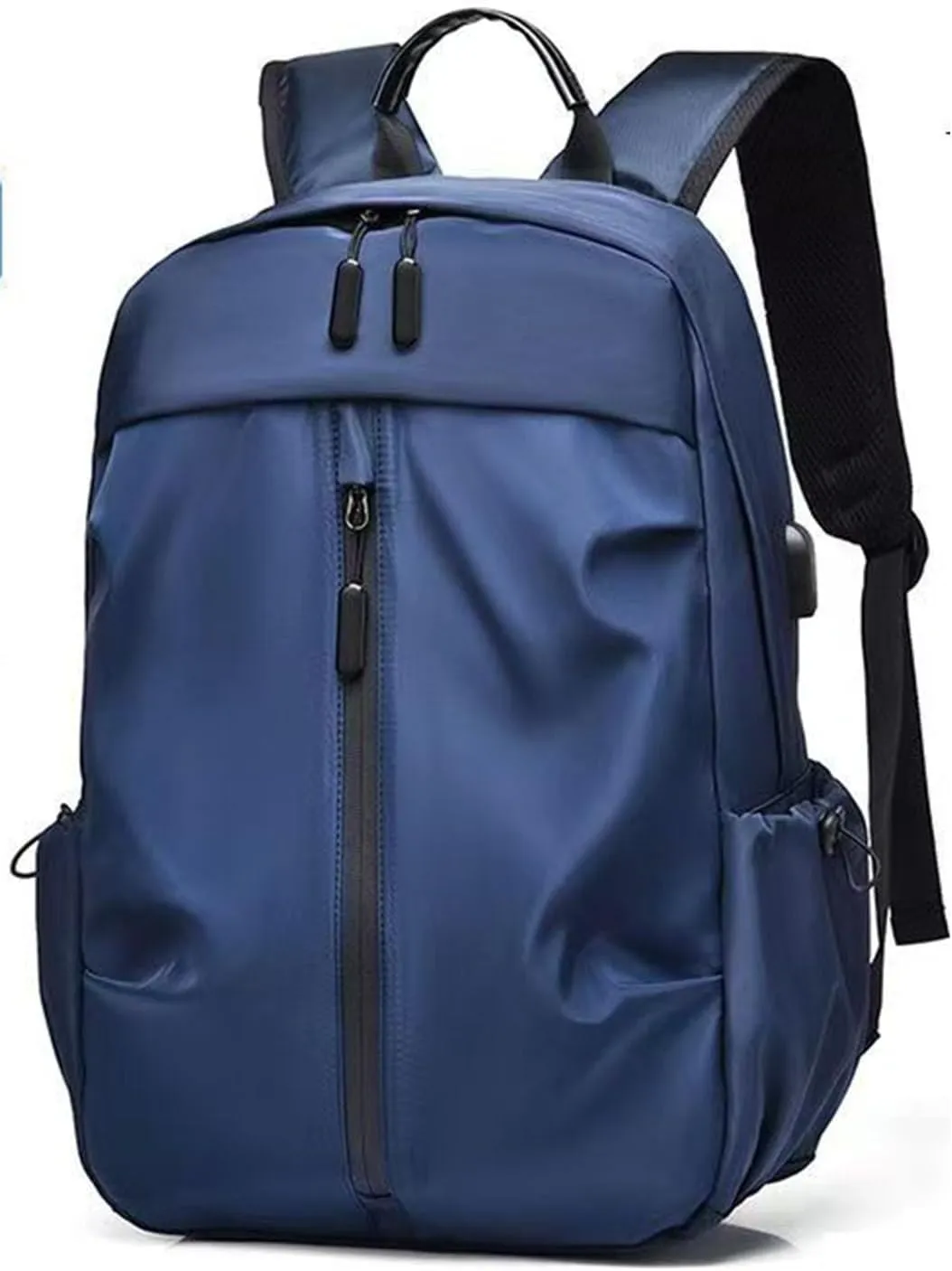Waterproof laptop backpack, backpack, shoulder bag, with USB port, large capacity backpack, travel bag, business leisure bag (blue)