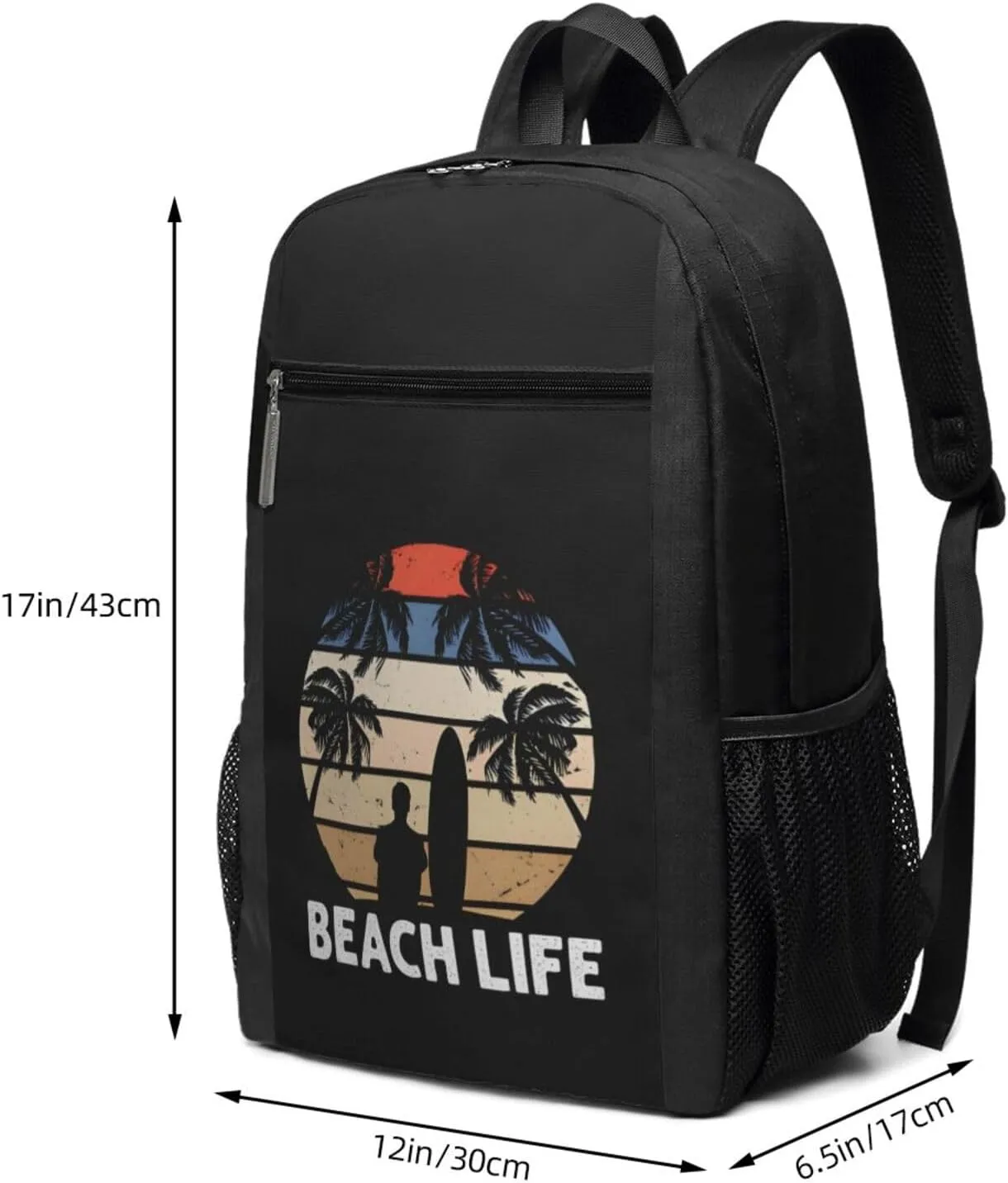 Wave Surf Surfing Surfer Backpack 17 Inch For Travel Laptops Backpack