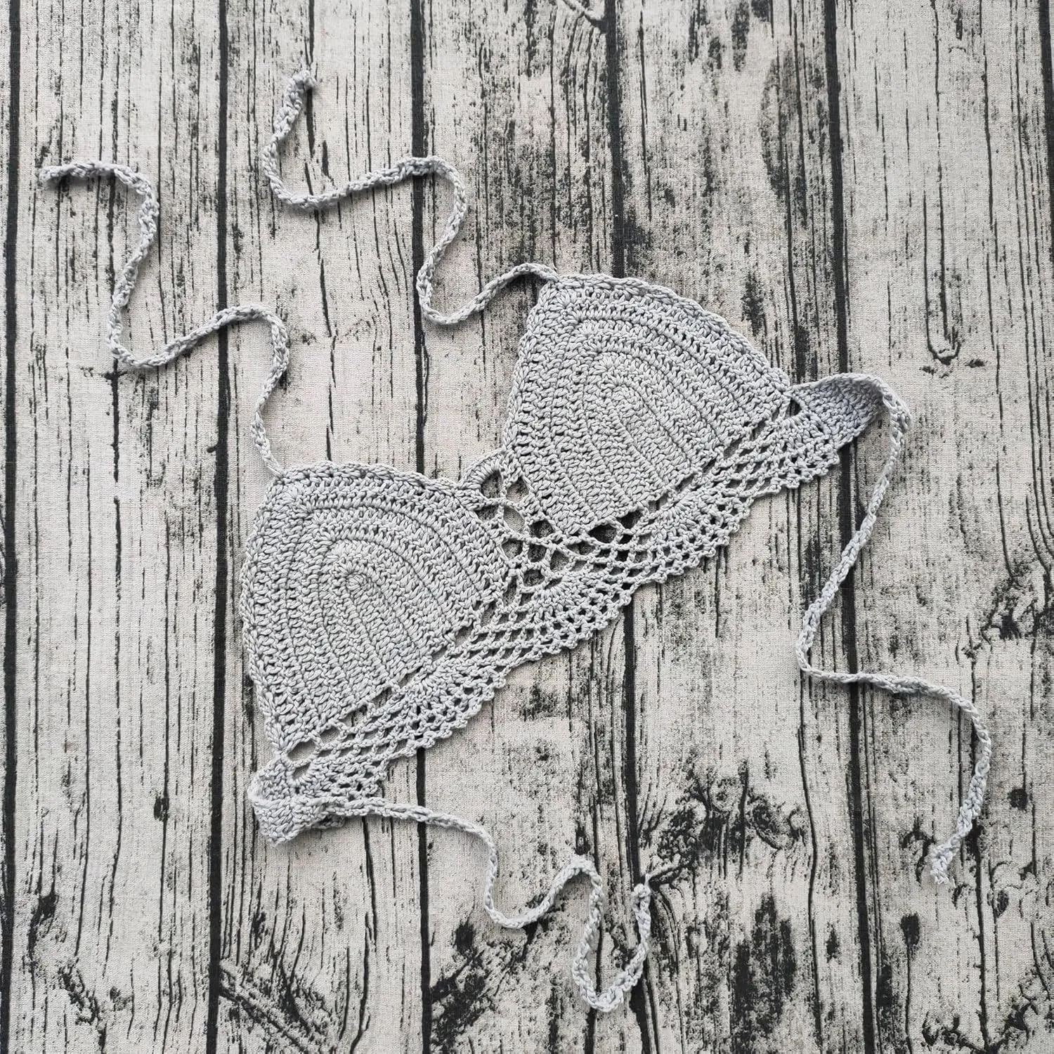 Women Crochet Bikini Halter Bralette Backless Camisole Knit Bra Tops Summer Beachwear