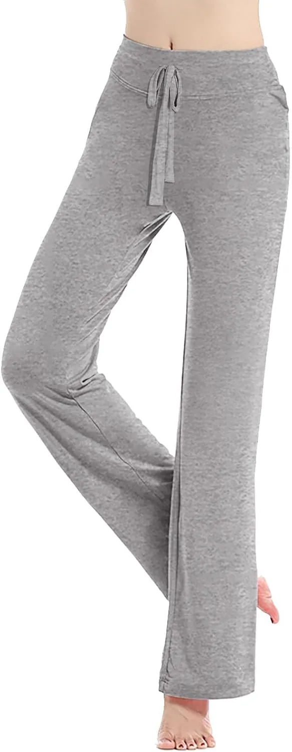 Women's Baggy Flared Pants Loose High Waist Wide Leg Pants Workout Out Leggings Casual Trousers Yoga Gym Pants