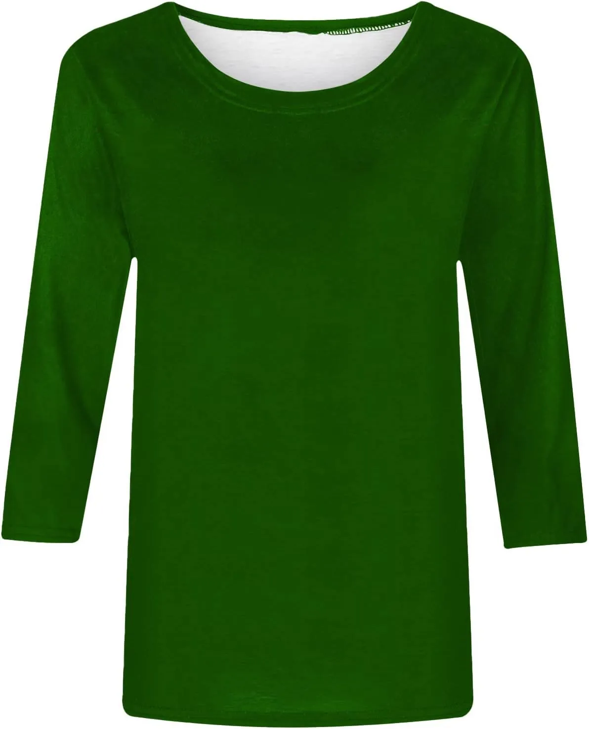 Womens Summer Tops 3/4 Sleeve Work Blouse Business Casual Shirts Cute Dressy Loose Fit Pullover