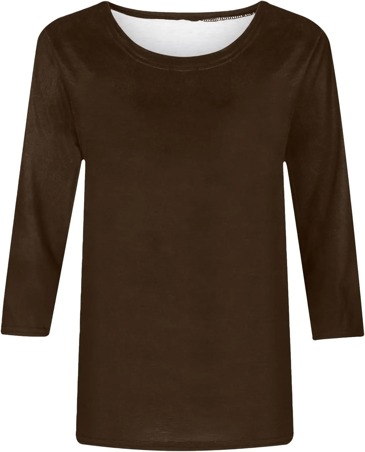 Womens Summer Tops 3/4 Sleeve Work Blouse Business Casual Shirts Cute Dressy Loose Fit Pullover
