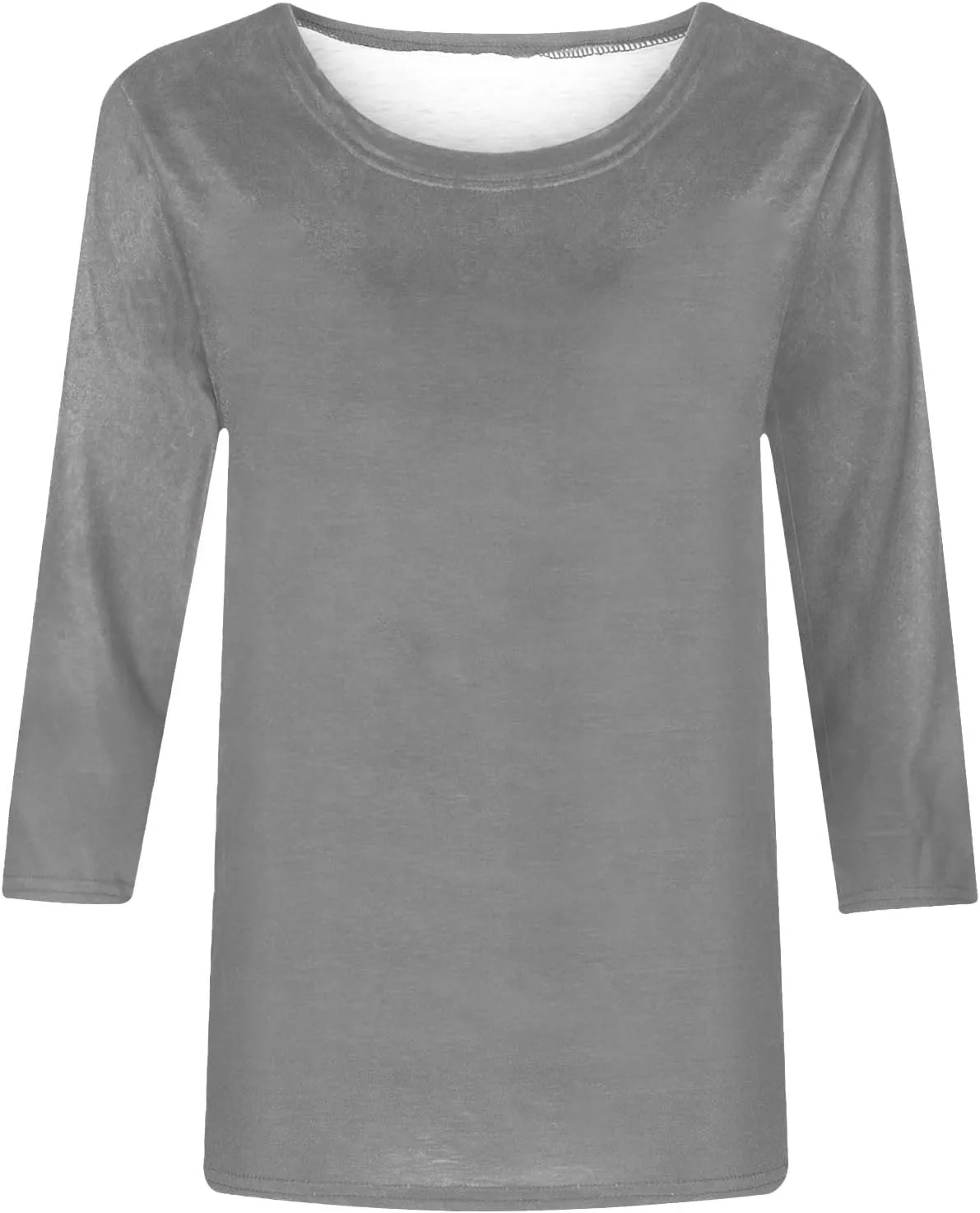 Womens Summer Tops 3/4 Sleeve Work Blouse Business Casual Shirts Cute Dressy Loose Fit Pullover