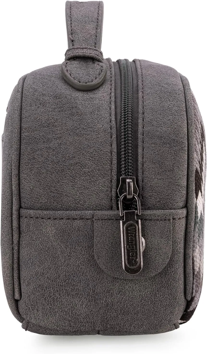 Wrangler Makeup Pouch Bag Mini Western Toiletry Purse Cosmetic Organizer Paisley Travel Pouch for Women