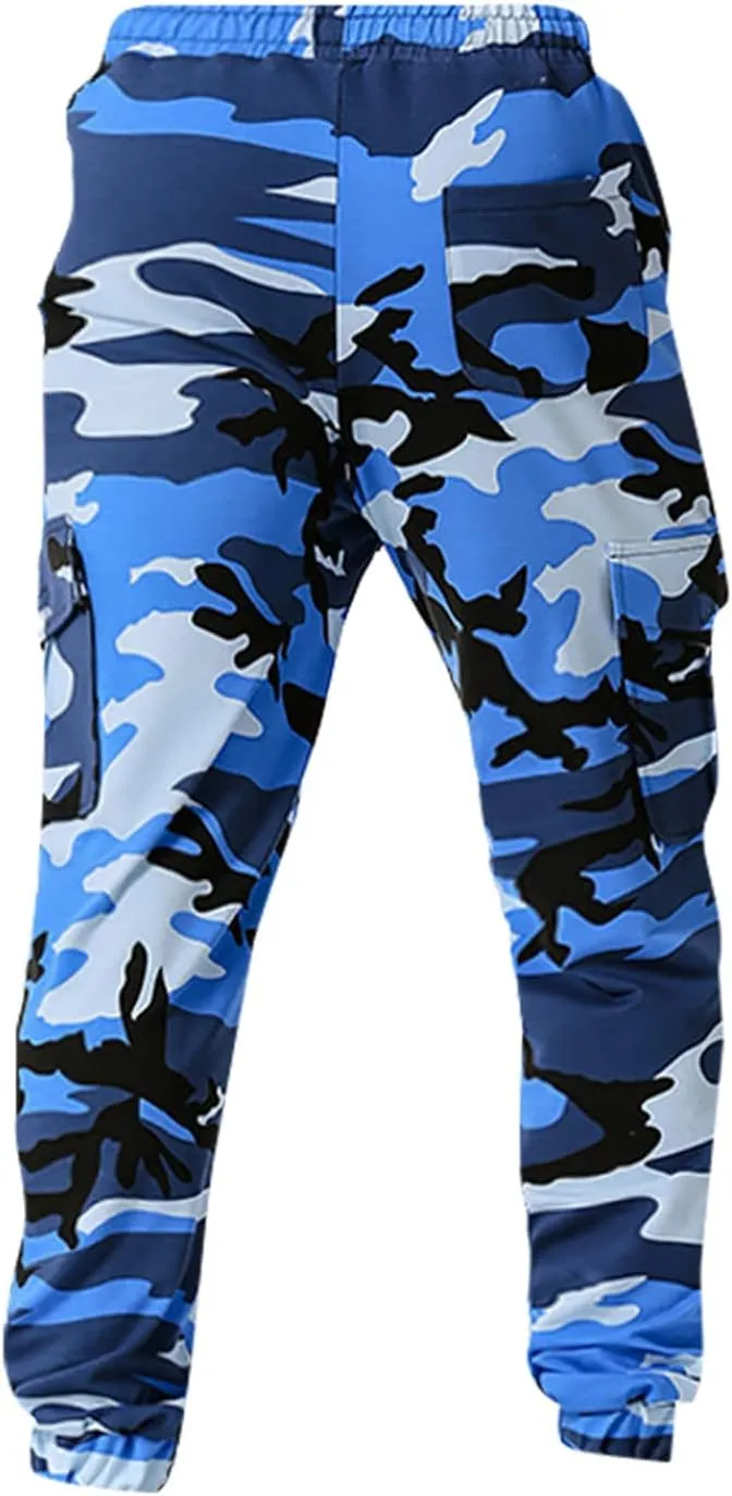 Ymosrh Cargo Work Pants for Men Solid Color Ripped Holes Frayed Gradient Washed Trousers Mens Exercise Pants XXL
