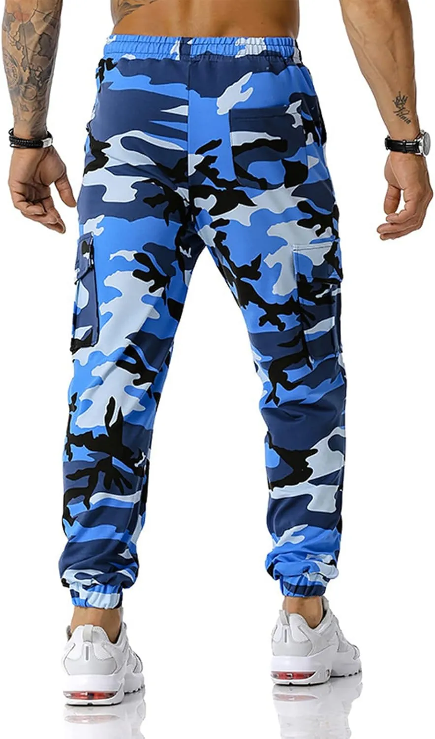 Ymosrh Cargo Work Pants for Men Solid Color Ripped Holes Frayed Gradient Washed Trousers Mens Exercise Pants XXL
