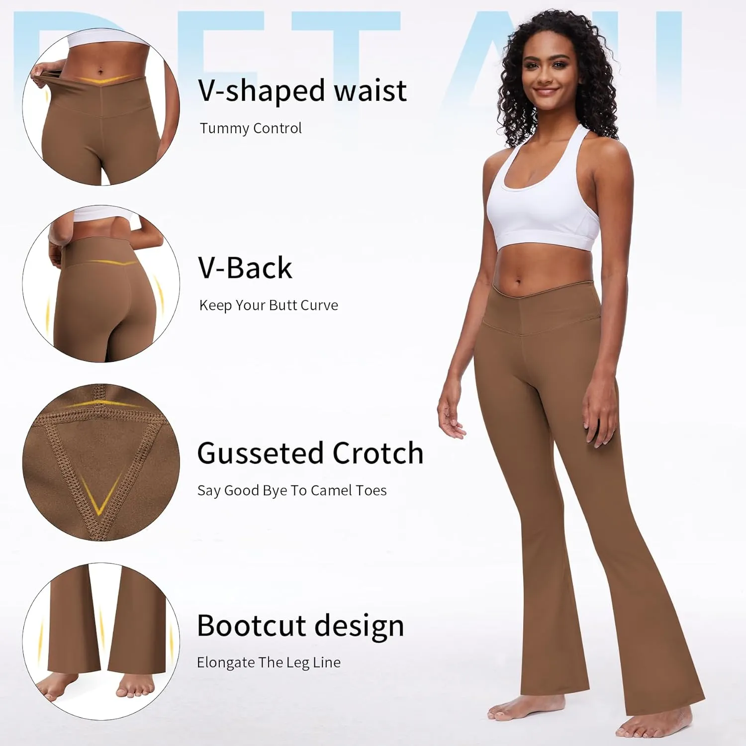 Yoga Pants with Pockets for Women Crossover Flare Leggings Wide Leg Pants for Women Tummy Control